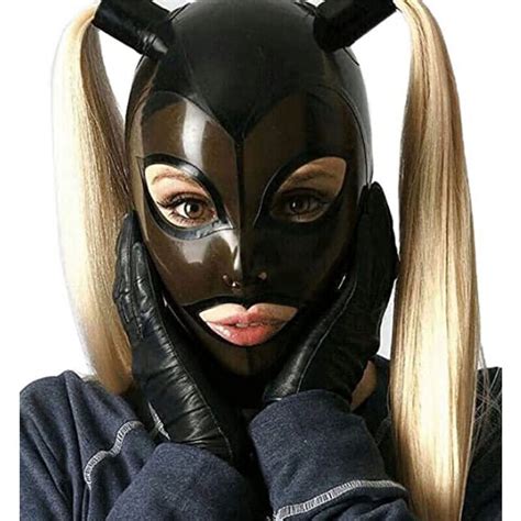 latex hood ponytail